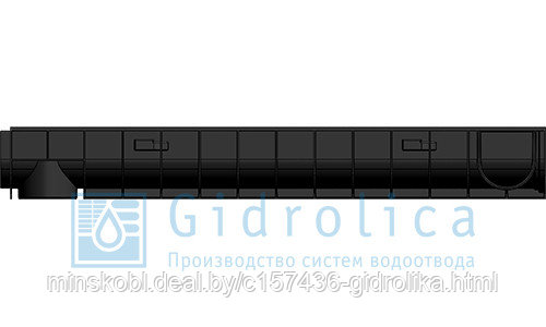 Лоток водоотводный Gidrolica Standart ЛВ 10.14,5.13,5 - пластиковый - фото 2 - id-p26133178