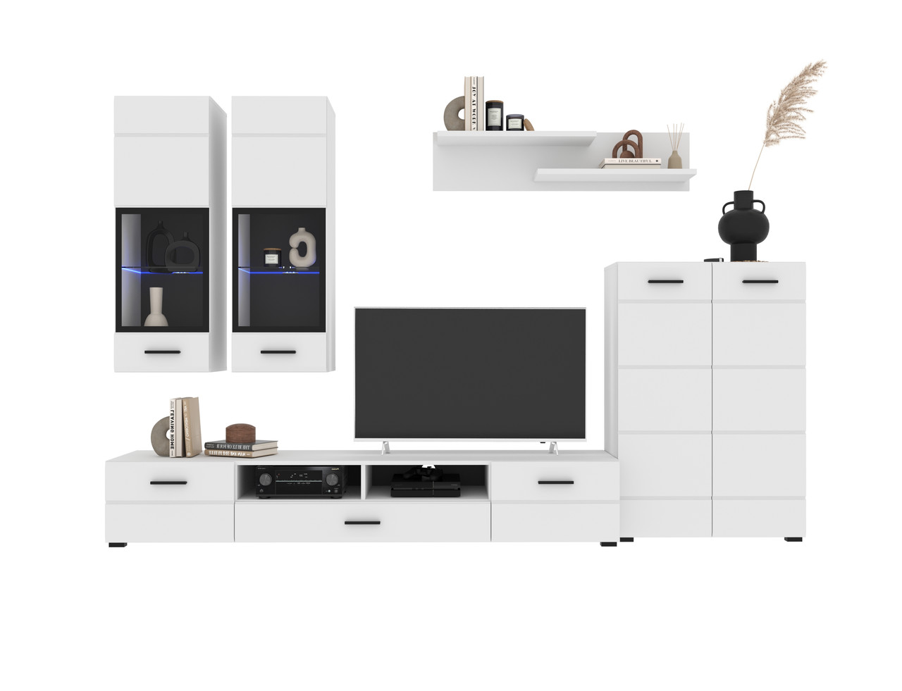 Гостиная Neo-1 Белый с подсветкой