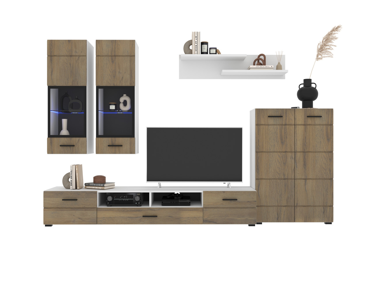 Гостиная Neo-1 Дуб вотан с подсветкой