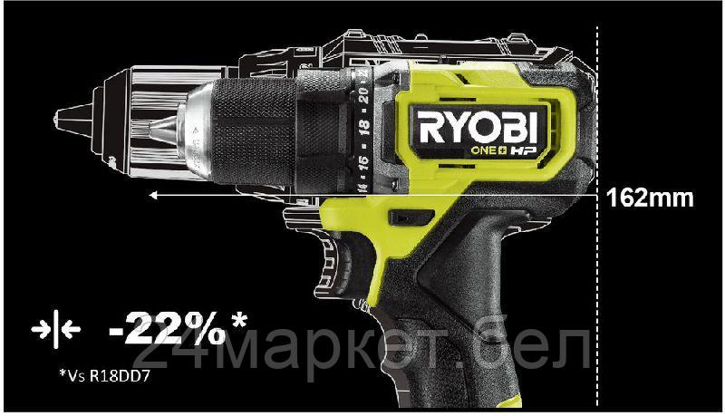 Ryobi ONE + / Дрель-шуруповерт RYOBI HP RDD18C-0 (без батареи) 5133004979 - фото 4 - id-p208563933