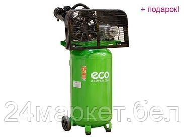 ECO Китай Компрессор ECO AE-1005-B2 (380 л/мин, 8 атм, ременной, масляный, вертикальный ресив. 100 л, 220 В,