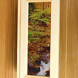Абажур деревянный "Олени" со вставками из стекла с УФ печатью, 33х29х16см, фото 4