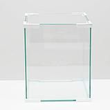 Аквариум "Куб", покровное стекло, 31 литр, 30 x 30 x 35 см, белые уголки, фото 2