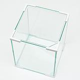 Аквариум "Куб", покровное стекло, 31 литр, 30 x 30 x 35 см, белые уголки, фото 3