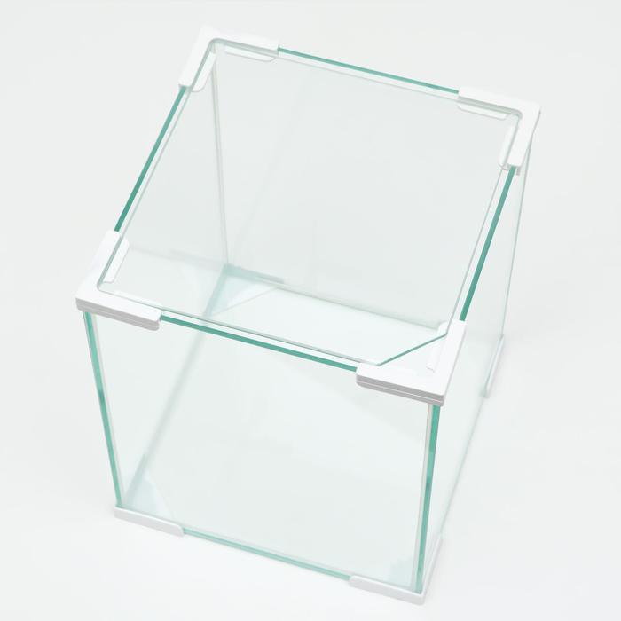 Аквариум "Куб", покровное стекло, 31 литр, 30 x 30 x 35 см, белые уголки - фото 3 - id-p208564331