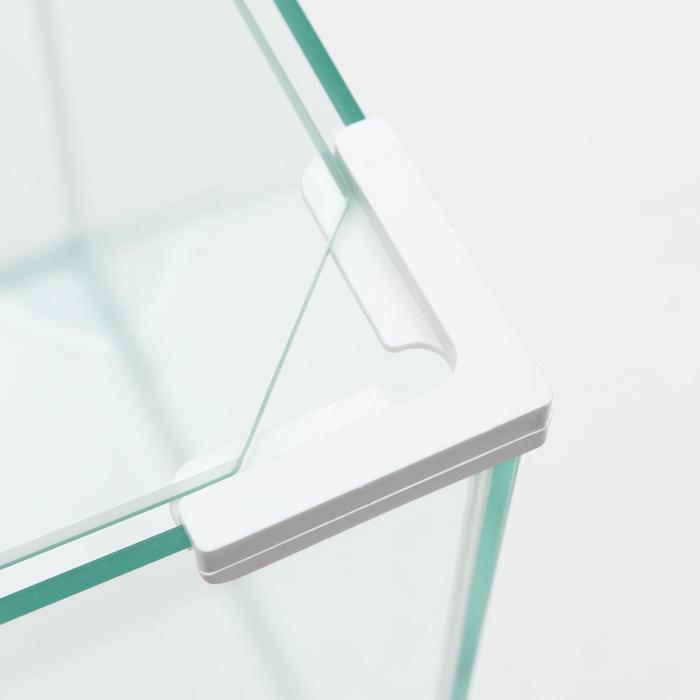 Аквариум "Куб", покровное стекло, 31 литр, 30 x 30 x 35 см, белые уголки - фото 4 - id-p208564331
