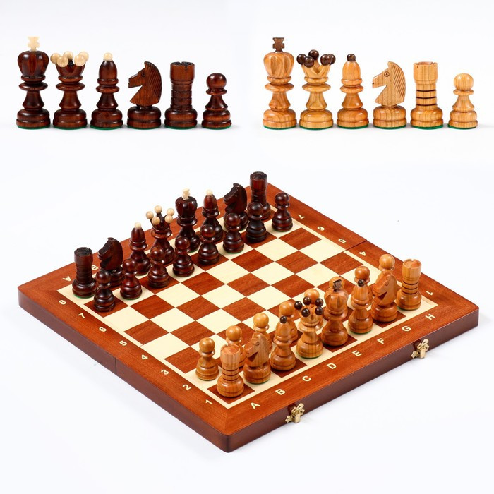 Шахматы "Жемчуг", 40.5 х 40.5 см, король h-8.5 см, пешка h-5 см - фото 1 - id-p208567148