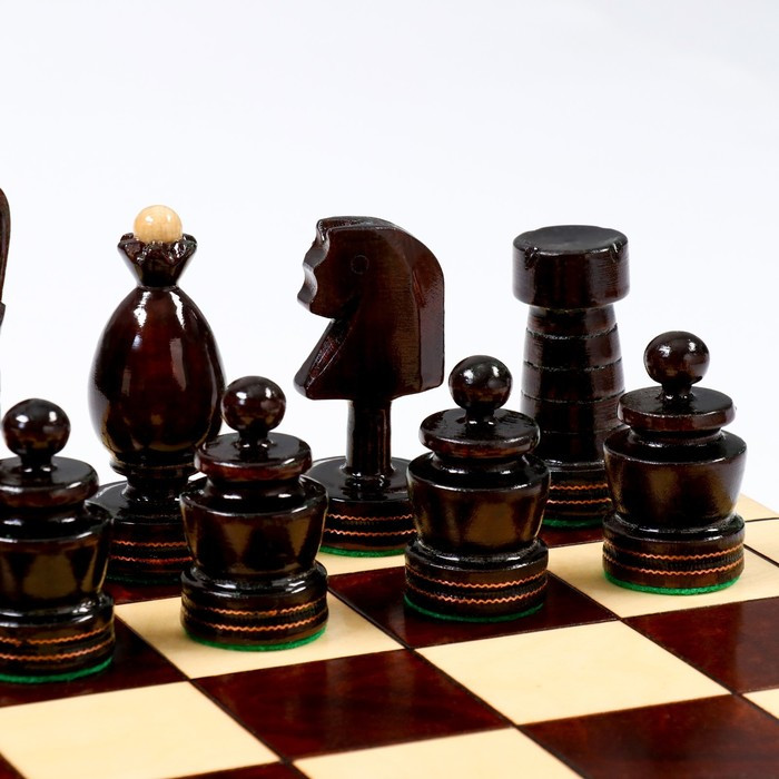 Шахматы "Королевские", 49 х 49 см, король h-12 см , пешка h-6 см - фото 5 - id-p208567150