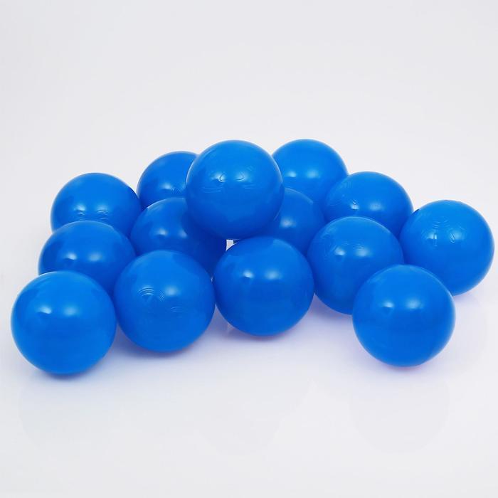 Шарики для сухого бассейна с рисунком, диаметр шара 7,5 см, набор 500 штук, цвет синий - фото 1 - id-p208566771