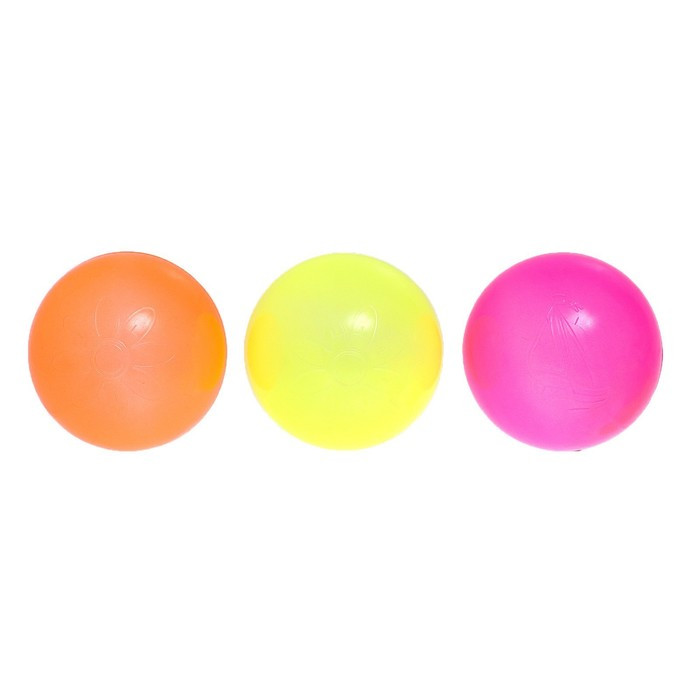 Набор шаров «Флуоресцентные» 500 штук, цвета оранжевый, розовый, лимонный - фото 3 - id-p208566772