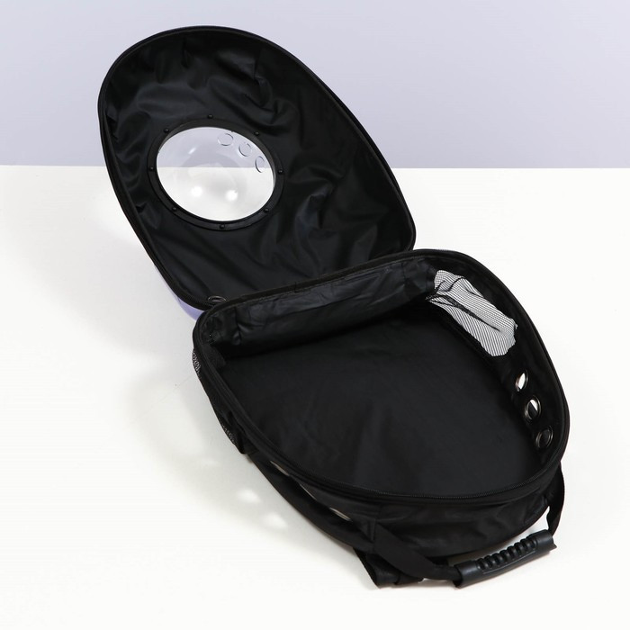 Рюкзак для переноски животных с окном для обзора, 32 х 26 х 44 см, сиреневый - фото 6 - id-p208564433