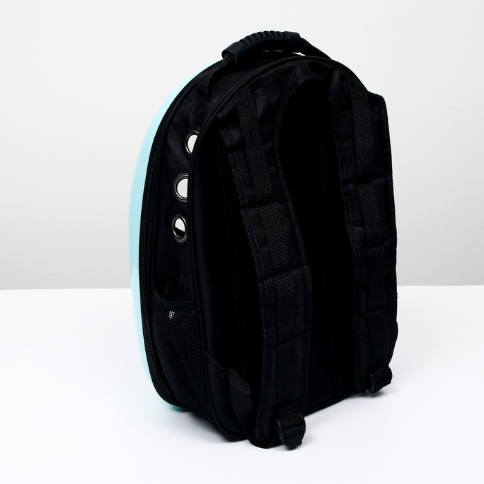 Рюкзак для переноски животных "Гламуррр", с окном для обзора, 32 х 25 х 42 см, голубой - фото 3 - id-p208564439