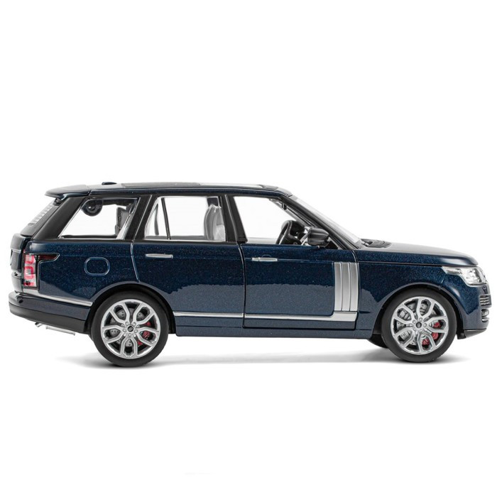 Машина металлическая Range Rover 1:26, открываются двери, капот, багажник, свет и звук, цвет синий перламутр - фото 7 - id-p208566439