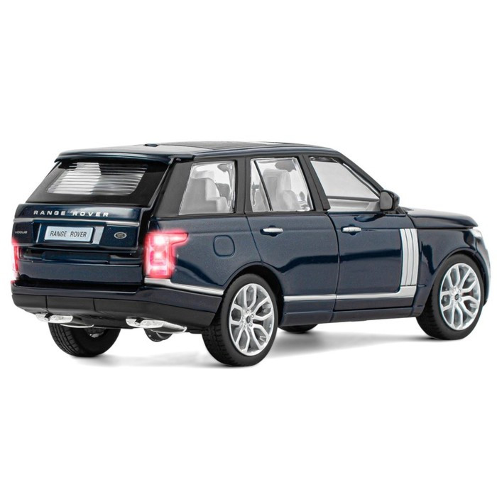 Машина металлическая Range Rover 1:26, открываются двери, капот, багажник, свет и звук, цвет синий перламутр - фото 8 - id-p208566439