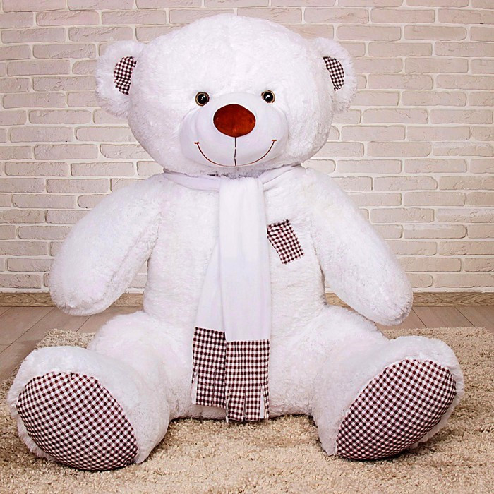 Мягкая игрушка «Медведь Тоффи», 150 см, цвет белый - фото 1 - id-p208566861