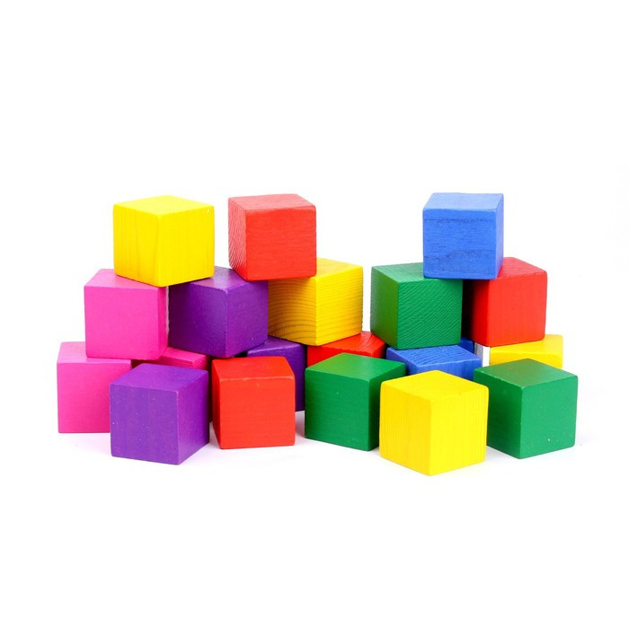Кубики «Цветные» 20 элементов - фото 1 - id-p208564892