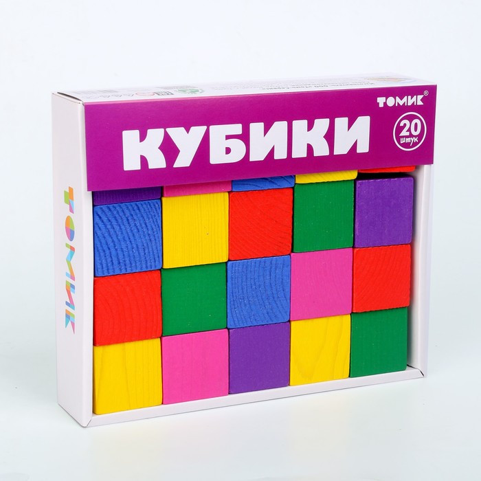 Кубики «Цветные» 20 элементов - фото 3 - id-p208564892