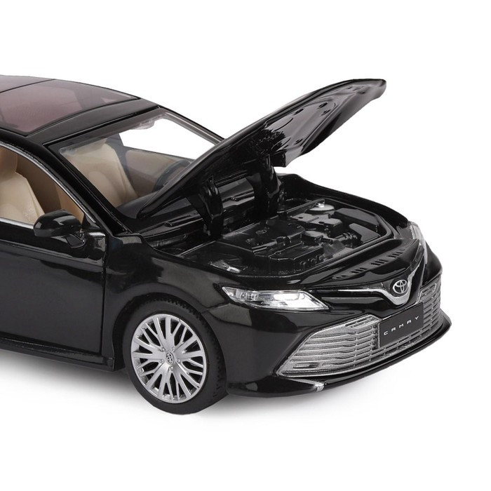 Машина металлическая Toyota Camry, 1:32,инерц, световые и звуковые эффекты, открываются двери, цвет чёрный - фото 6 - id-p208566727