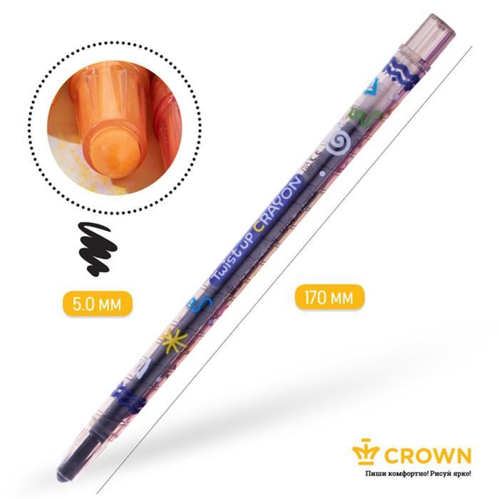 Мелки восковые 24 цвета Crown Art Story, выкручивающийся стержень - фото 3 - id-p208572108