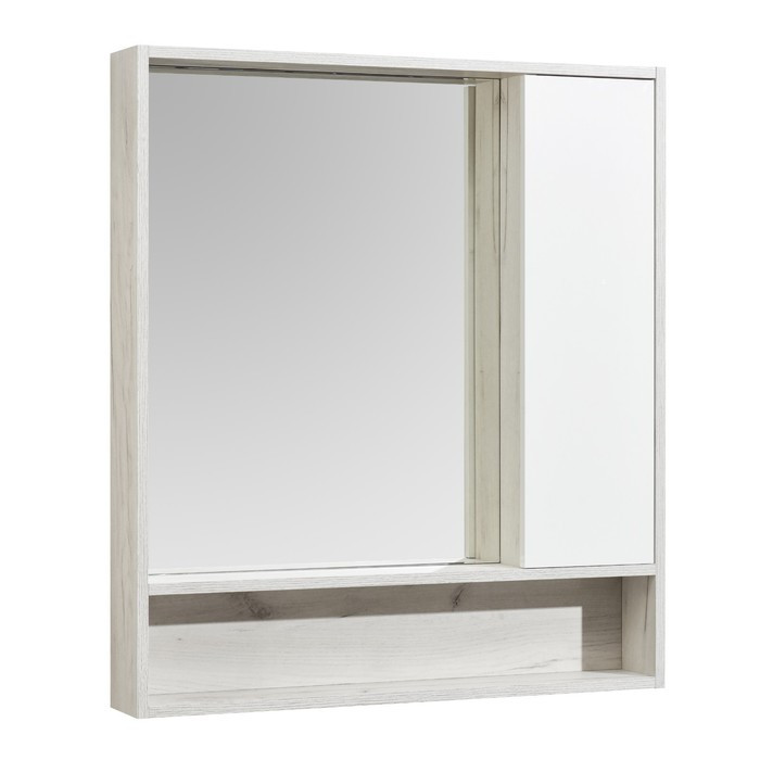 Зеркальный шкаф Aquaton Флай 80» цвет белый, дуб крафт - фото 1 - id-p208573274