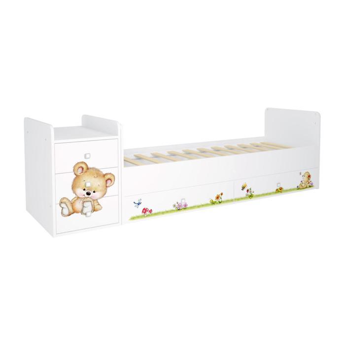 Детская кровать-трансформер Фея 1100 «Медвежонок», цвет белый - фото 2 - id-p208573495
