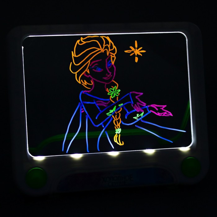 3D-планшет для рисования «Холодное сердце», неоновые маркеры, световые эффекты, с карточками - фото 6 - id-p208567365
