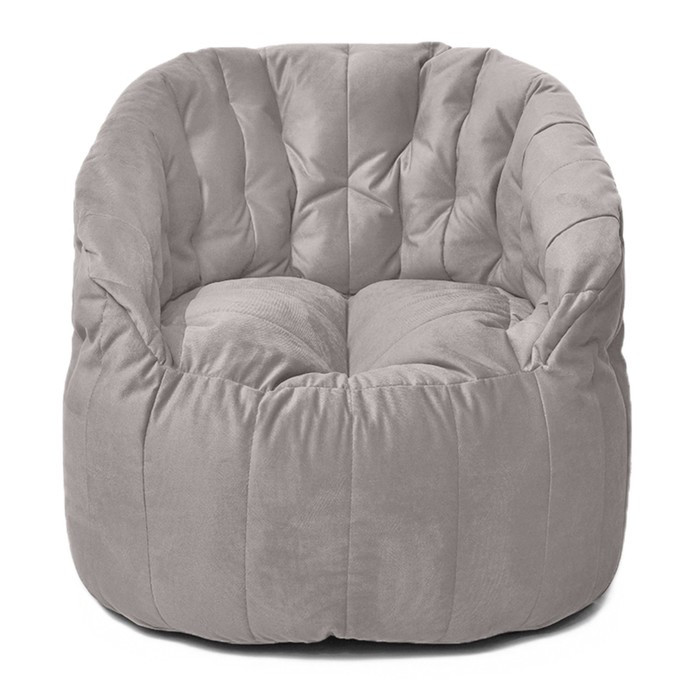 Кресло Челси, размер 85х85 см, ткань велюр, цвет серый - фото 1 - id-p208573856