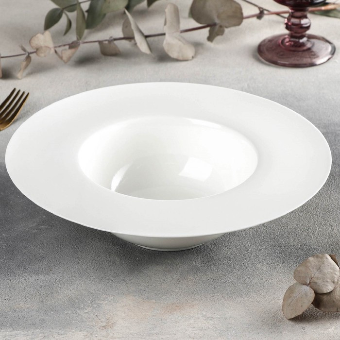 Тарелка фарфоровая для пасты Wilmax, 600 мл, d=25 см, цвет белый - фото 1 - id-p208573087