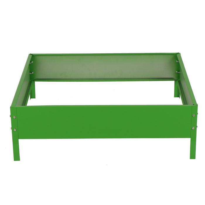 Клумба оцинкованная, 80 × 80 × 15 см, зелёная, «Квадро», Greengo - фото 1 - id-p208575055