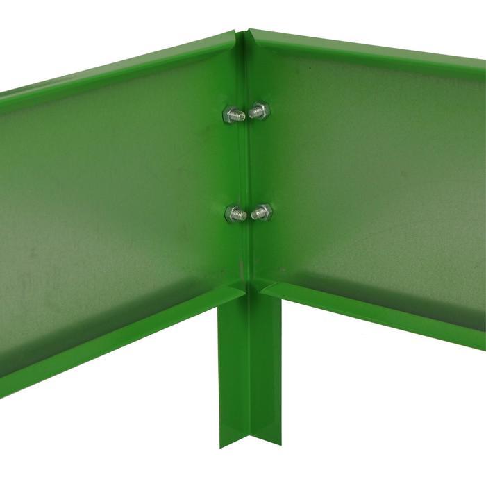 Клумба оцинкованная, 80 × 80 × 15 см, зелёная, «Квадро», Greengo - фото 3 - id-p208575055