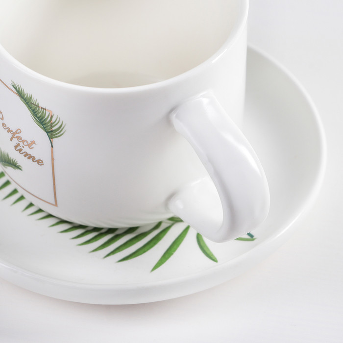 Набор керамический чайный «Ботаника», 3 предмета: чашка 200 мл, блюдце, ложка, цвет МИКС - фото 7 - id-p208572375