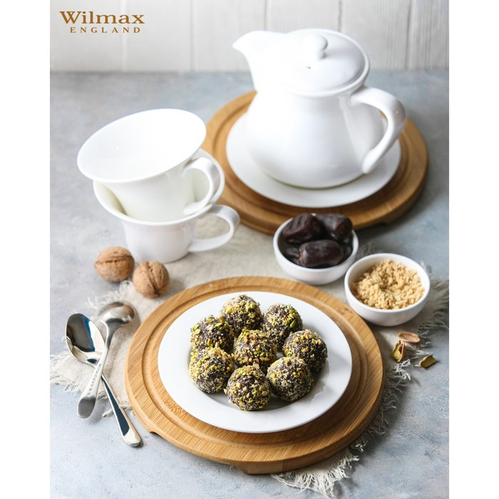 Чайная пара фарфоровая Wilmax, 2 предмета: чашка 400 мл, блюдце d=18,4 см, цвет белый - фото 4 - id-p208572381