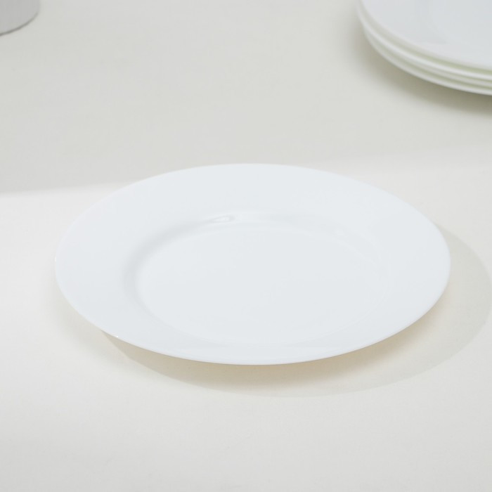 Набор обеденных тарелок Luminarc EVERYDAY, d=24 см, стеклокерамика, 6 шт, цвет белый - фото 2 - id-p208573220