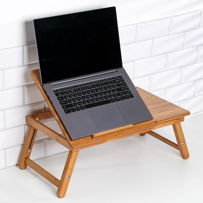 Столик для ноутбука складной, 30х50 см, дерево - фото 2 - id-p208572476