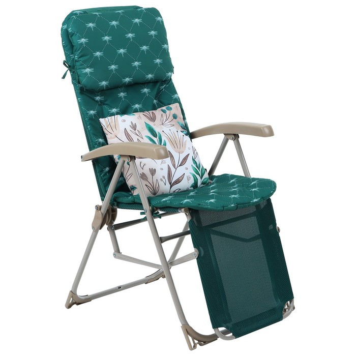 Кресло-шезлонг матрас + подушка HHK6/G темно-зелёный - фото 1 - id-p208574934