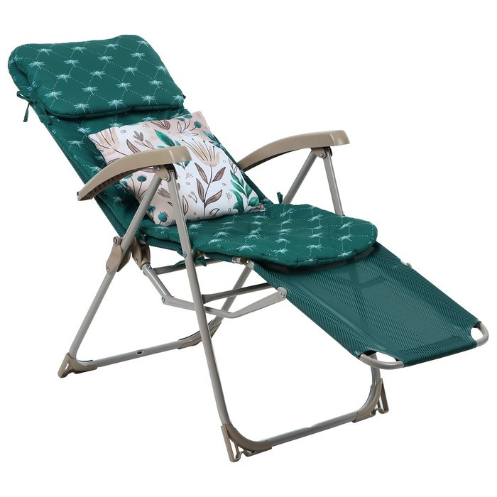 Кресло-шезлонг матрас + подушка HHK6/G темно-зелёный - фото 2 - id-p208574934