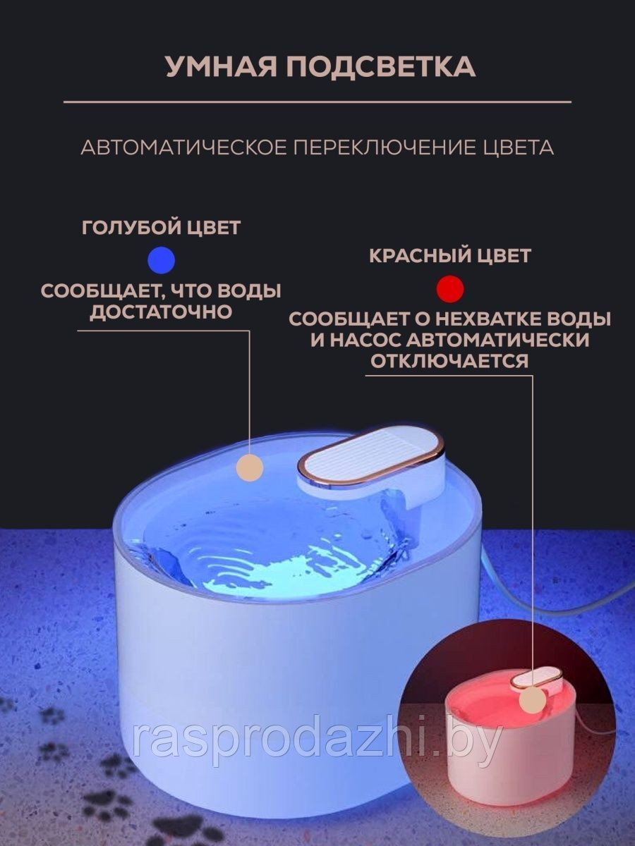 Фонтан поилка для собак и кошек Pet water dispenser 2118 - фото 3 - id-p208575426