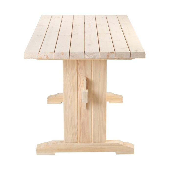 Стол деревянный УСИЛЕННЫЙ толщина доски 4 см 160х76,5х71,5 см, ХВОЯ - фото 3 - id-p208575028