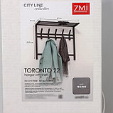 Вешалка с полкой 2-х ярусная «Торонто 22», 67×27×58,5 см, цвет графит, фото 6