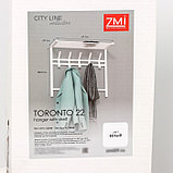Вешалка с полкой 2-х ярусная «Торонто 22», 67×27×58,5 см, цвет белый, фото 7