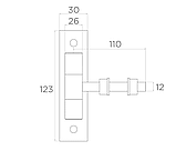 Петля регулировочная М12 под прикручивание, артикул 61.067, фото 2