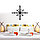 Часы настенные 3D стикер "Крест" 60 *60 см, фото 2