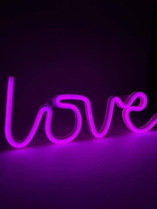 Неоновая вывеска светильник подсветка Светящаяся надпись на стену Love - фото 3 - id-p208576445