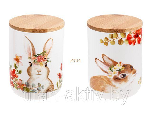 Банка для сыпучих продуктов керамическая 750 мл, серия EASTER BUNNY, PERFECTO LINEA