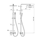 Душевая колонна со смесителем для душа (в компл.2 рычага) Deante Cascada Azalia, хром, фото 3