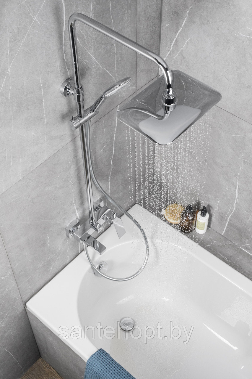 Душевая колонна со смесителем для ванны со складным изливом Armatura Logon, хром - фото 6 - id-p208582239