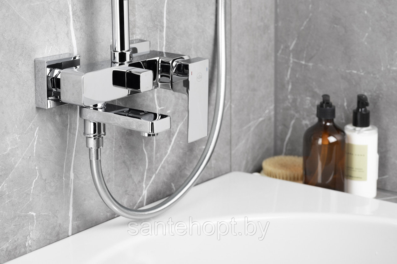 Душевая колонна со смесителем для ванны со складным изливом Armatura Logon, хром - фото 7 - id-p208582239