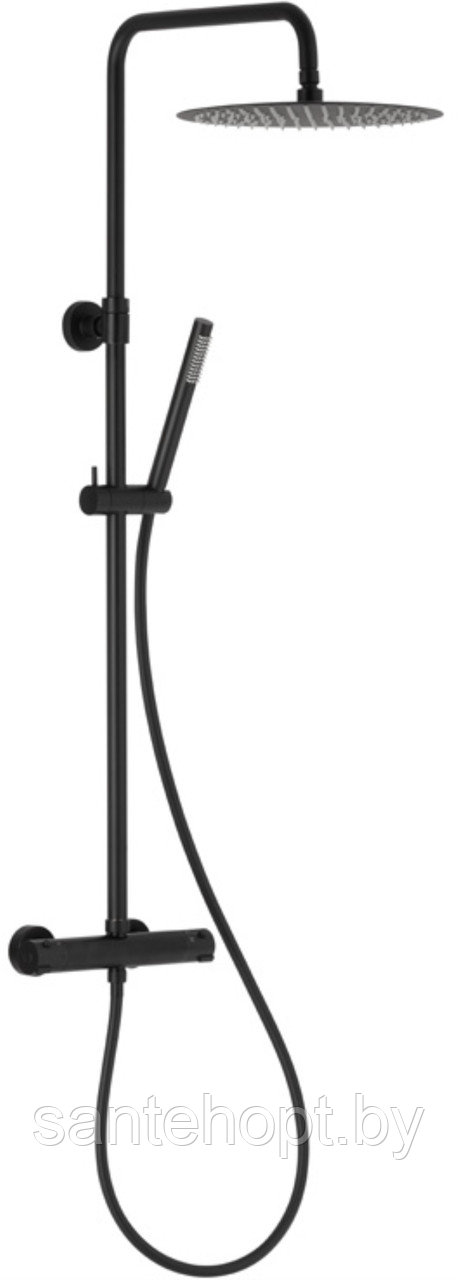 Душевая колонна с темостатическим смесителем для душа Armatura Moza Black Premium, черный - фото 1 - id-p208582245
