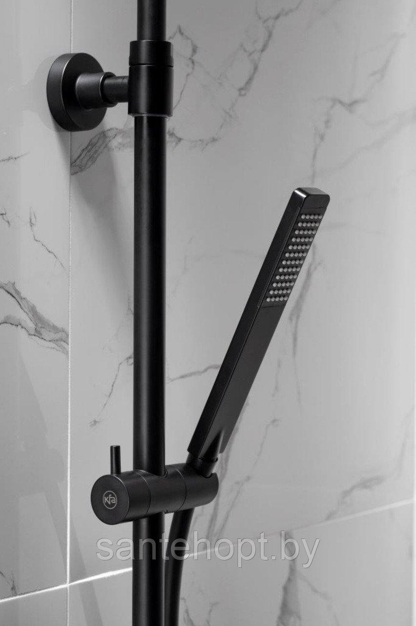 Душевая колонна с темостатическим смесителем для душа Armatura Logon Black Premium, черный - фото 5 - id-p208582249