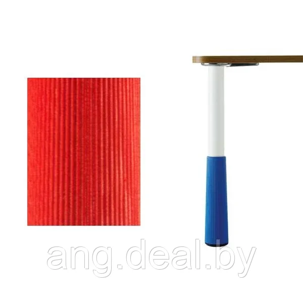 Нога d.50 Н580 для стола KINDER, цвет белый RAL9003 + красный, комплект 4 штуки